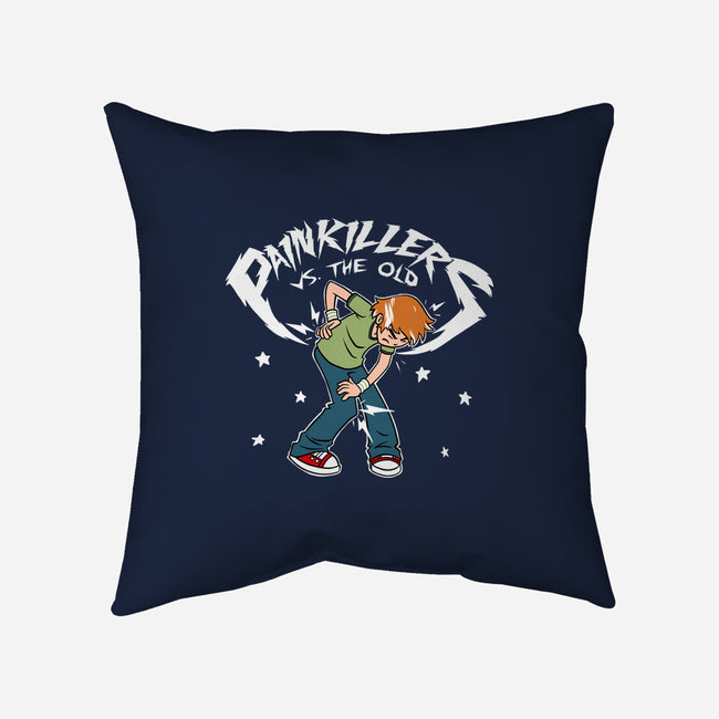 Painkillers Vs The Old-None-Removable Cover-Throw Pillow-Studio Mootant
