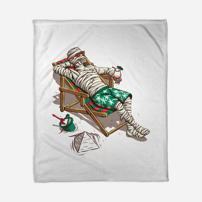 Mummy On Vacation-None-Fleece-Blanket-Ramos