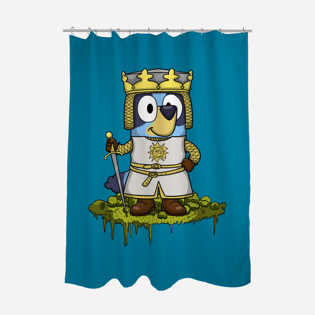 Bluey And The Holy Grail-None-Polyester-Shower Curtain-JamesQJO