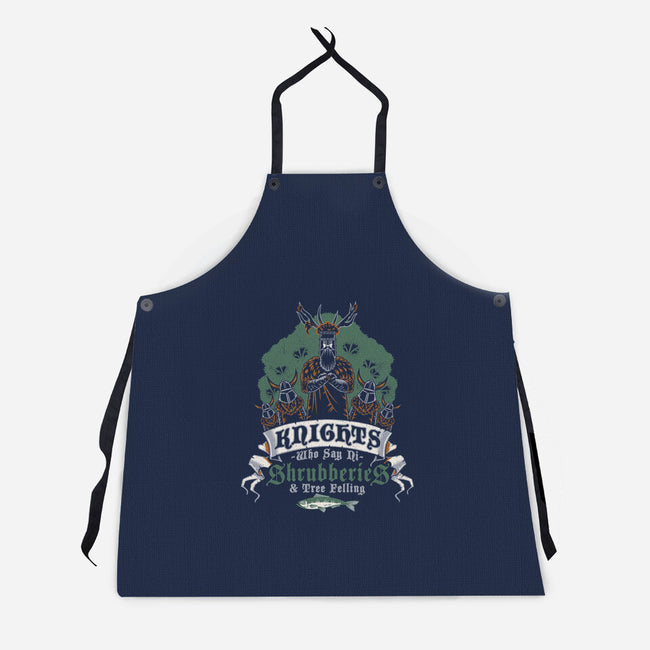 Knightly Shrubberies And Tree Felling-Unisex-Kitchen-Apron-Nemons