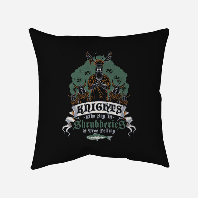 Knightly Shrubberies And Tree Felling-None-Removable Cover-Throw Pillow-Nemons