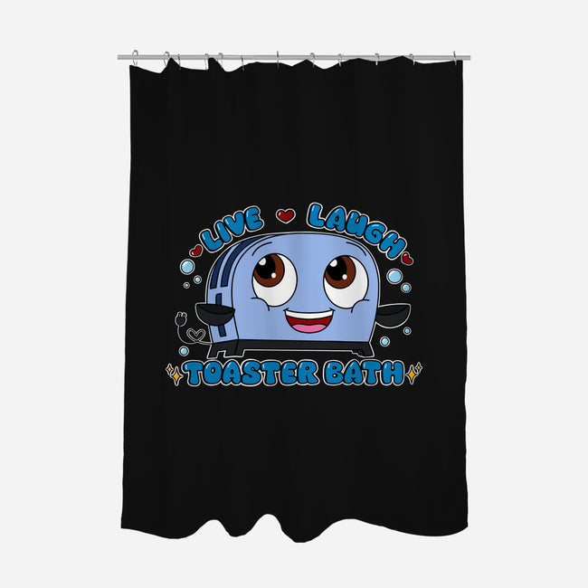 Live Laugh Toaster Bath-None-Polyester-Shower Curtain-Alexhefe