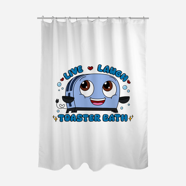 Live Laugh Toaster Bath-None-Polyester-Shower Curtain-Alexhefe