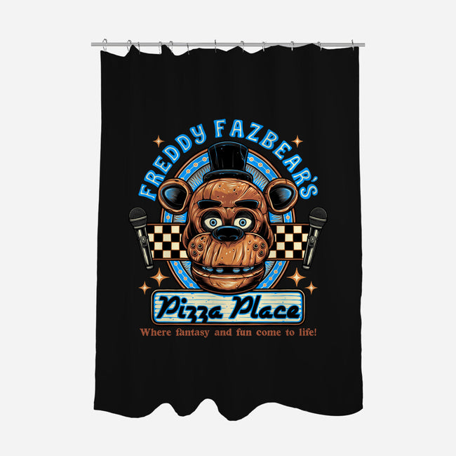 Freddy’s Pizza Place-None-Polyester-Shower Curtain-momma_gorilla