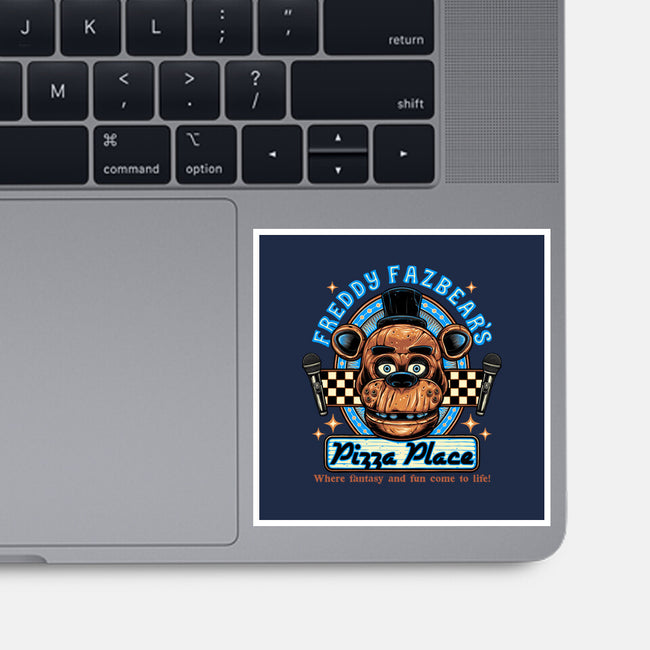 Freddy’s Pizza Place-None-Glossy-Sticker-momma_gorilla