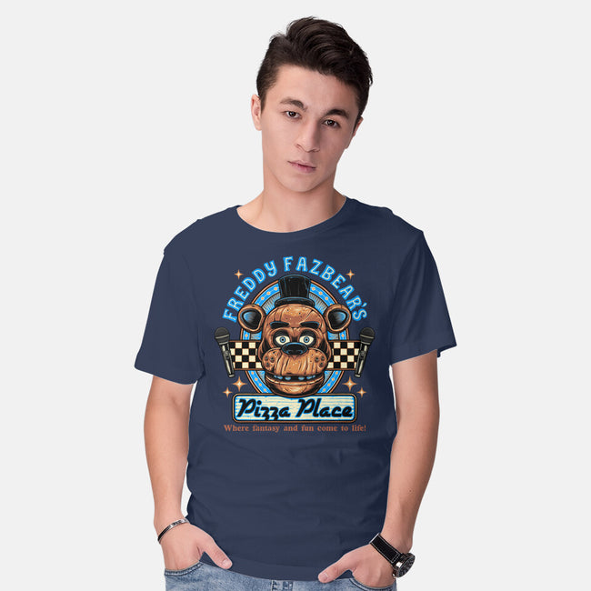 Freddy’s Pizza Place-Mens-Basic-Tee-momma_gorilla