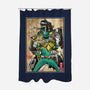 Green Ranger Woodblock-None-Polyester-Shower Curtain-DrMonekers