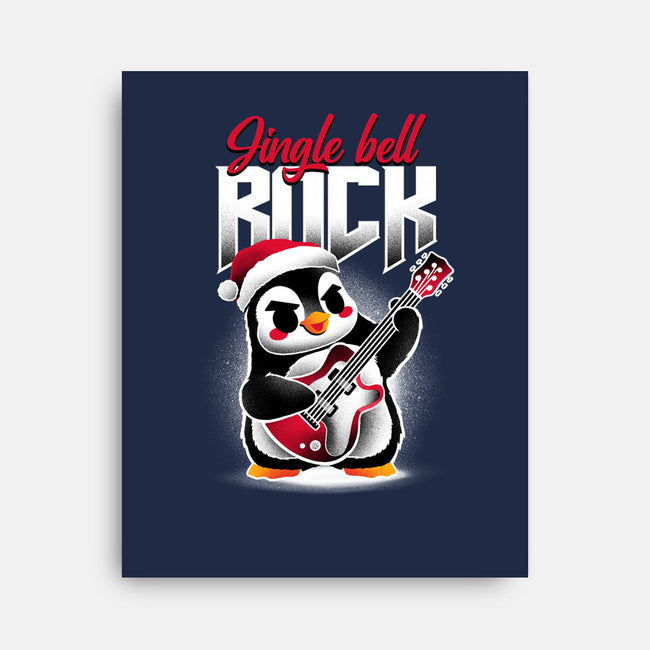 Jingle Bell Rock Penguin-None-Stretched-Canvas-NemiMakeit