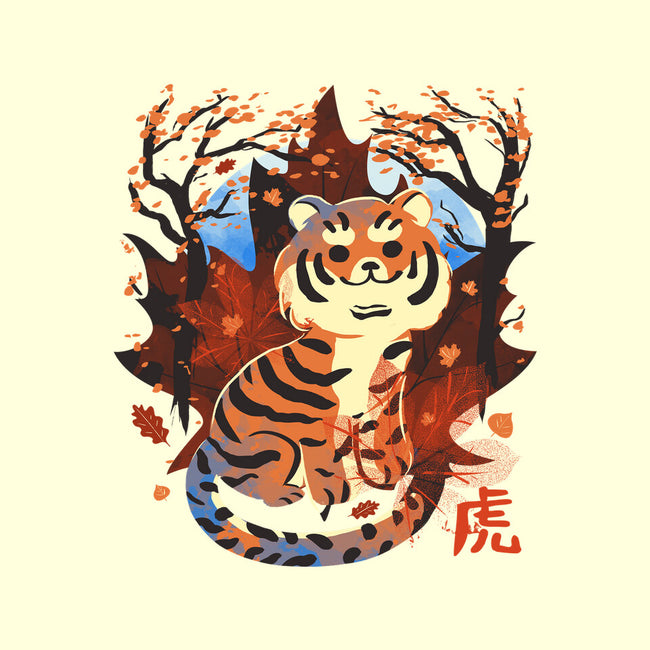 Tiger In Autumn-None-Glossy-Sticker-IKILO