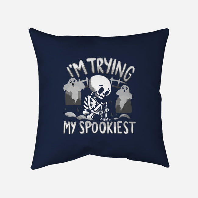 I'm Trying My Spookiest-None-Removable Cover w Insert-Throw Pillow-Aarons Art Room
