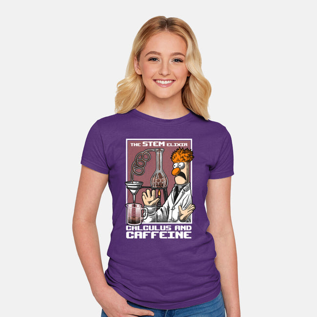 Science Puppet Coffee Lab-Womens-Fitted-Tee-Studio Mootant