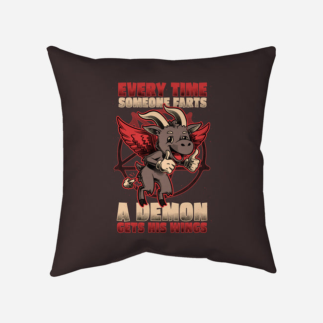Demon Fart Wings-None-Removable Cover-Throw Pillow-Studio Mootant