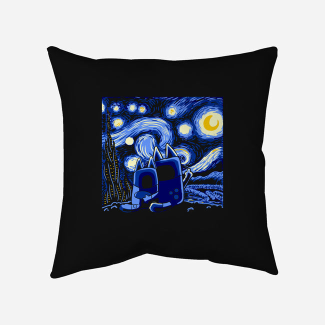 Bluey Bluey Night-None-Removable Cover-Throw Pillow-naomori