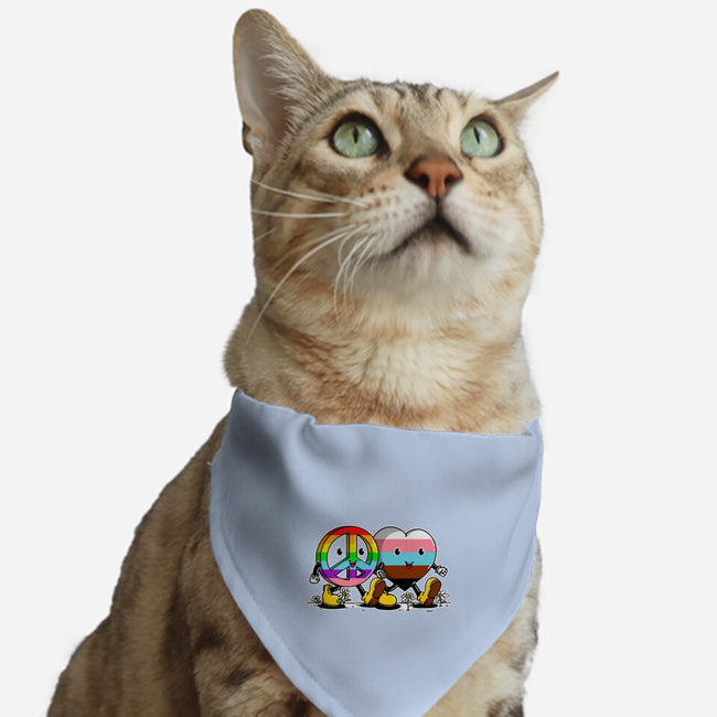 Peace And Love Friends-Cat-Adjustable-Pet Collar-sebasebi