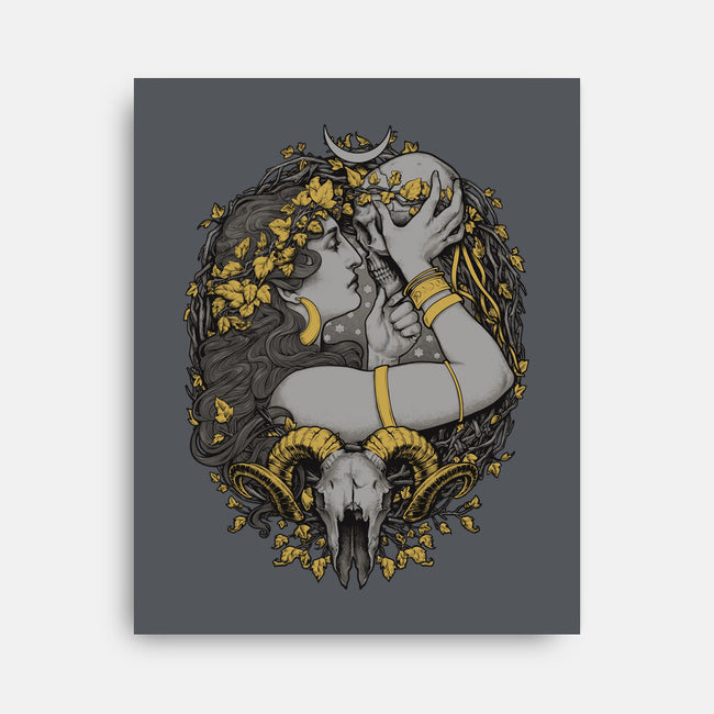 Skull Witch-None-Stretched-Canvas-MedusaD