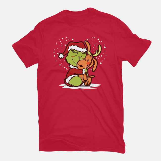 Christmas Is Love-Womens-Basic-Tee-Boggs Nicolas
