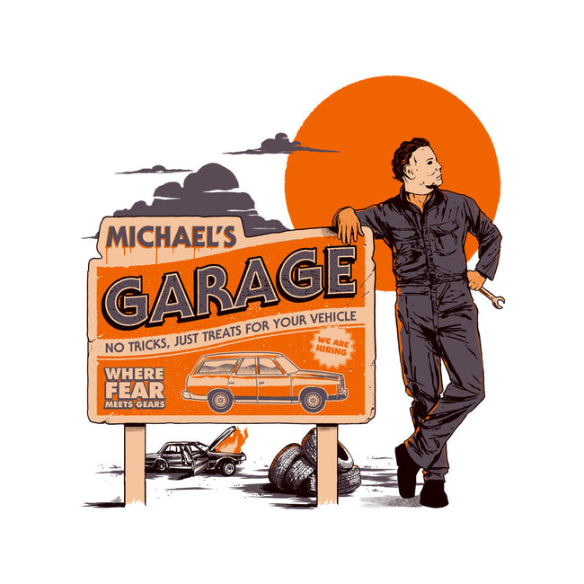 Michael's Garage-None-Removable Cover-Throw Pillow-Hafaell