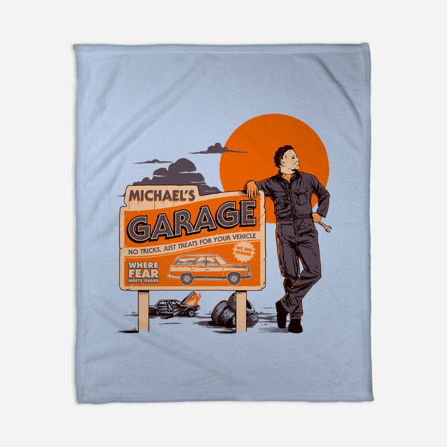 Michael's Garage-None-Fleece-Blanket-Hafaell