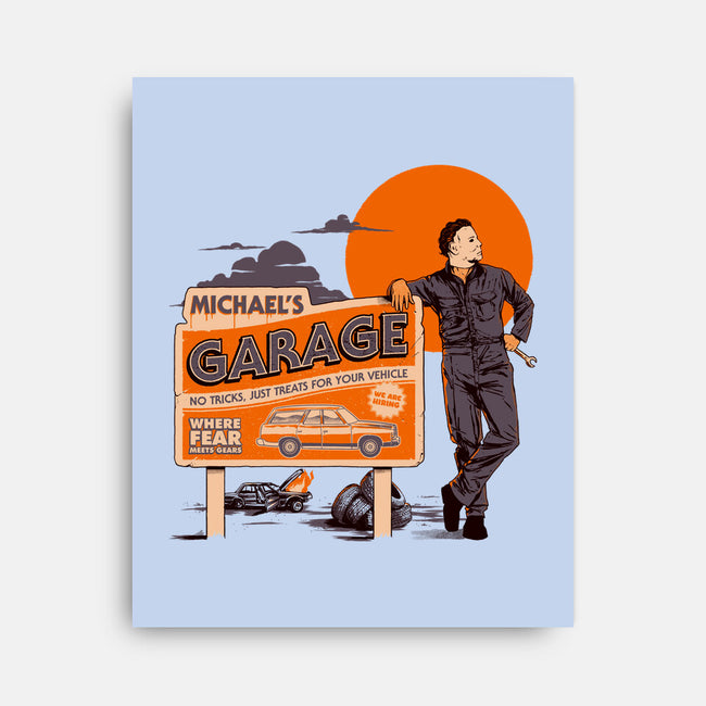 Michael's Garage-None-Stretched-Canvas-Hafaell