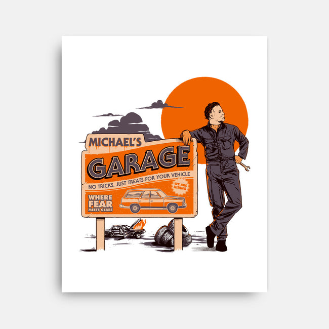 Michael's Garage-None-Stretched-Canvas-Hafaell