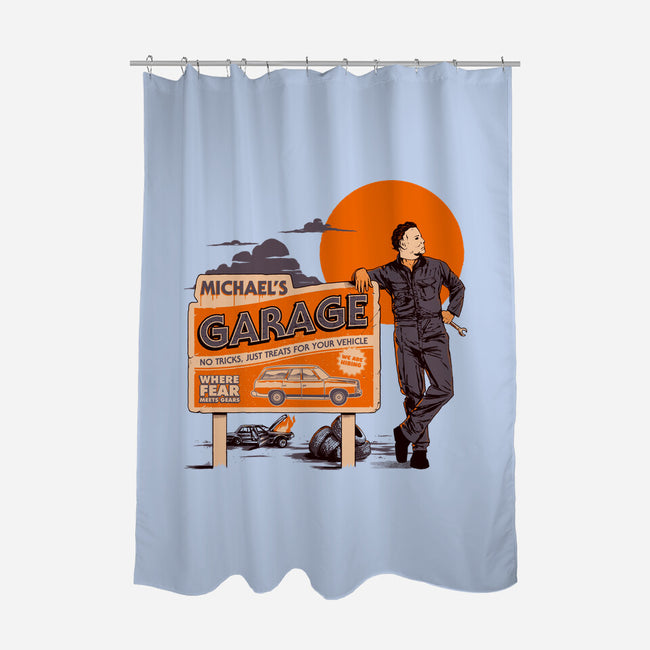 Michael's Garage-None-Polyester-Shower Curtain-Hafaell