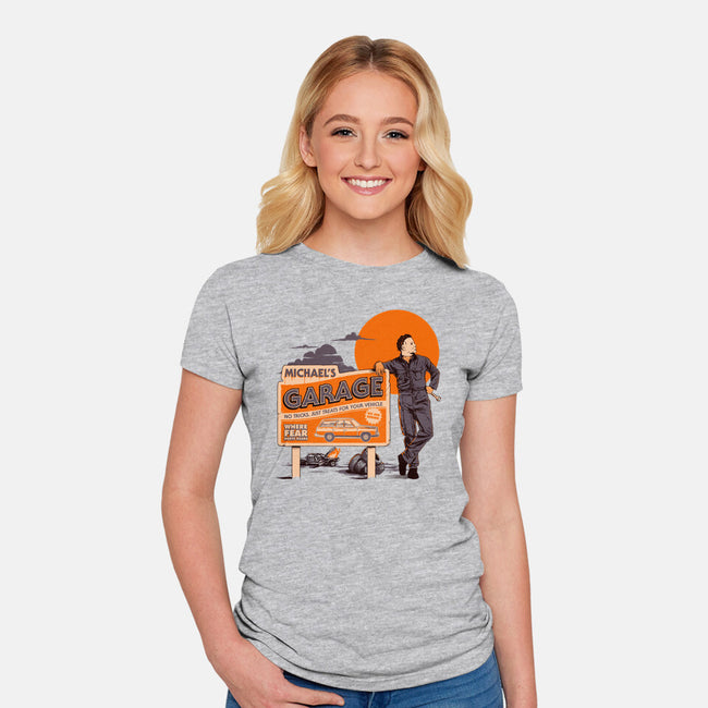 Michael's Garage-Womens-Fitted-Tee-Hafaell