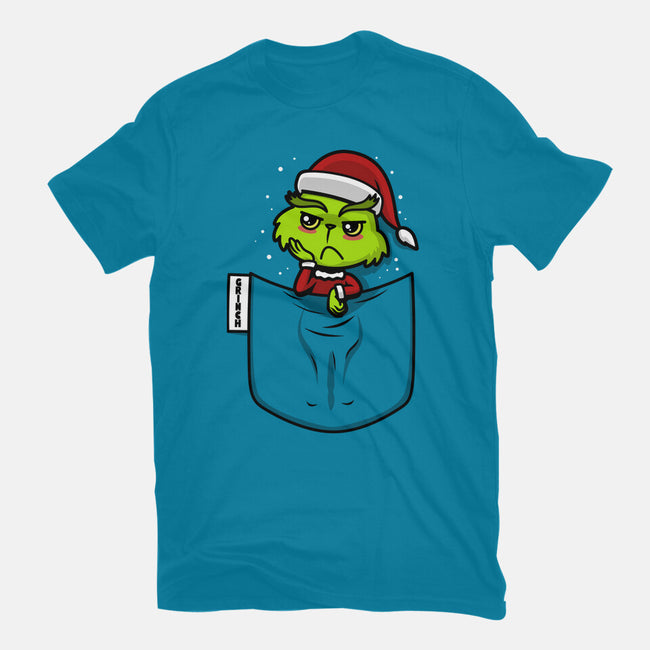 Pocket Grinch-Womens-Fitted-Tee-Boggs Nicolas