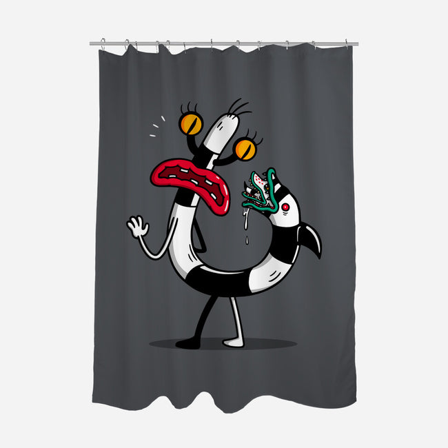 Worm Tail-None-Polyester-Shower Curtain-Raffiti