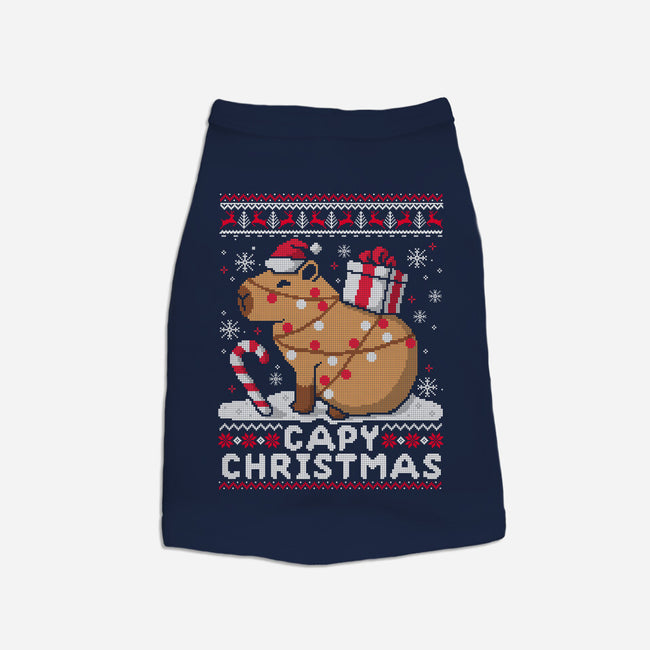 Capy Christmas-Cat-Basic-Pet Tank-NemiMakeit