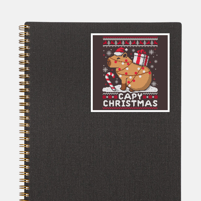 Capy Christmas-None-Glossy-Sticker-NemiMakeit