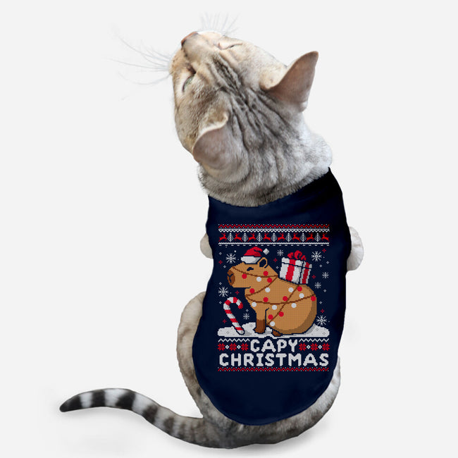 Capy Christmas-Cat-Basic-Pet Tank-NemiMakeit
