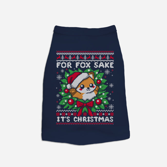 For Fox Sake It's Christmas-Cat-Basic-Pet Tank-NemiMakeit