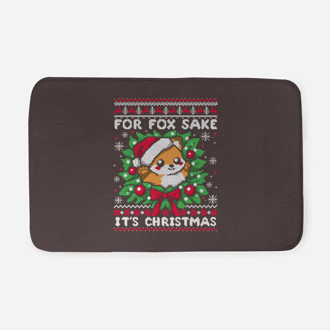For Fox Sake It's Christmas-None-Memory Foam-Bath Mat-NemiMakeit