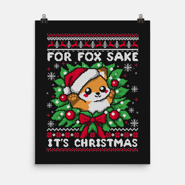 For Fox Sake It's Christmas-None-Matte-Poster-NemiMakeit