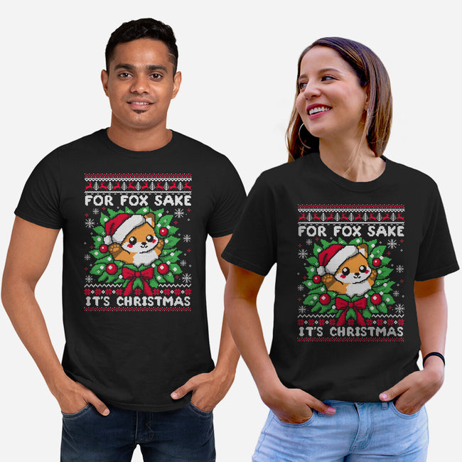 For Fox Sake It's Christmas-Unisex-Basic-Tee-NemiMakeit