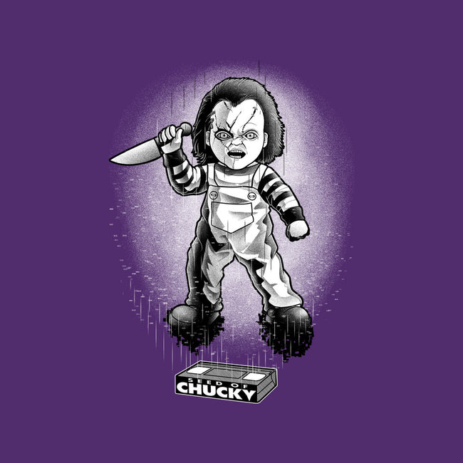VHS Glitch Chucky-None-Polyester-Shower Curtain-Astrobot Invention