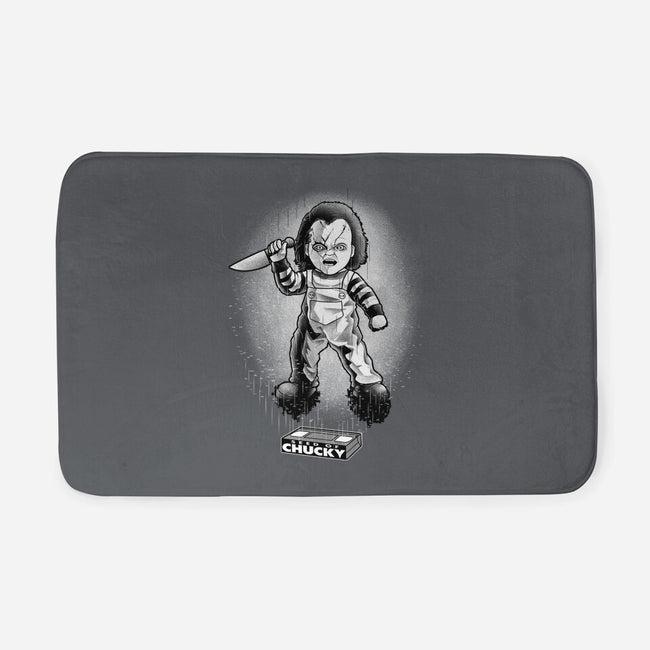 VHS Glitch Chucky-None-Memory Foam-Bath Mat-Astrobot Invention