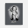 VHS Glitch Chucky-None-Stretched-Canvas-Astrobot Invention