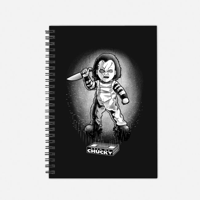 VHS Glitch Chucky-None-Dot Grid-Notebook-Astrobot Invention