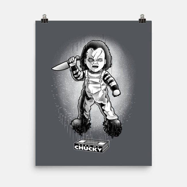 VHS Glitch Chucky-None-Matte-Poster-Astrobot Invention