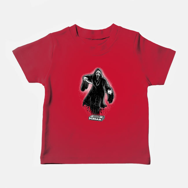 VHS Glitch Ghostface-Baby-Basic-Tee-Astrobot Invention