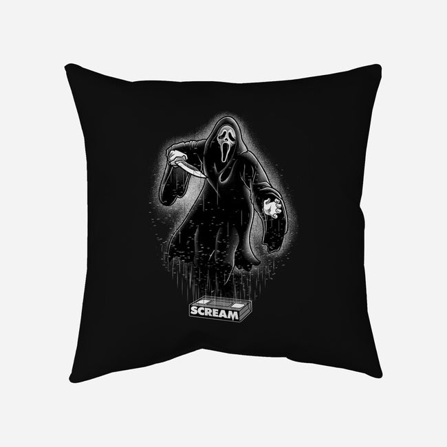 VHS Glitch Ghostface-None-Removable Cover w Insert-Throw Pillow-Astrobot Invention
