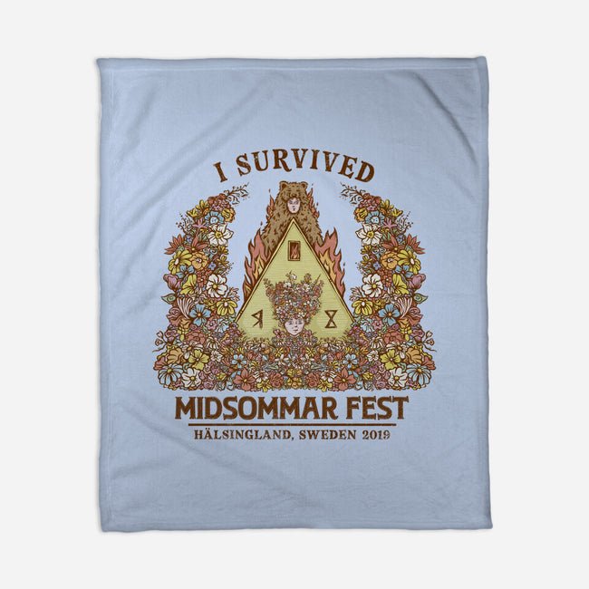 I Survived Midsommar Fest-None-Fleece-Blanket-kg07