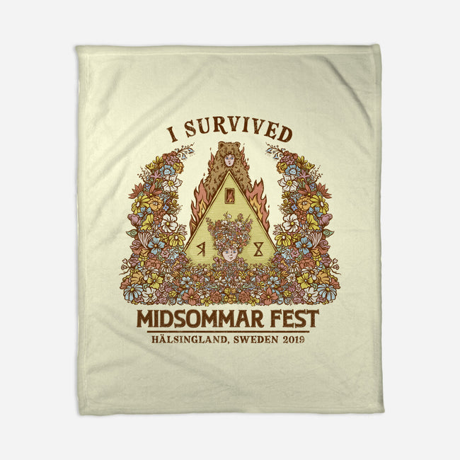I Survived Midsommar Fest-None-Fleece-Blanket-kg07