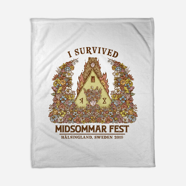 I Survived Midsommar Fest-None-Fleece-Blanket-kg07