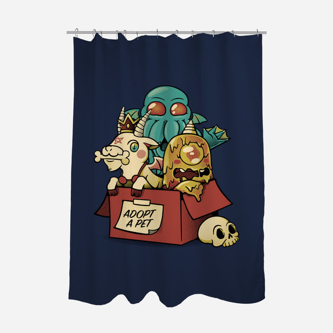 Adopt A Monster Kawaii Pet-None-Polyester-Shower Curtain-tobefonseca
