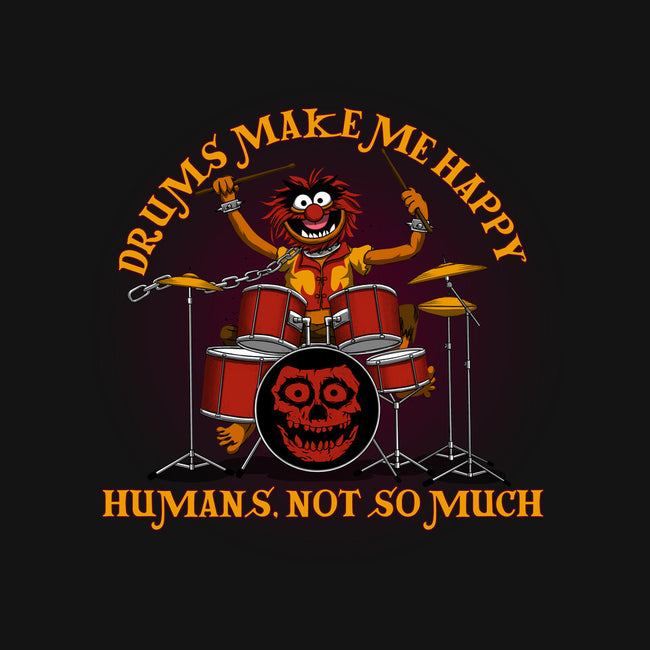 Drums Make Me Happy-Womens-Fitted-Tee-rmatix