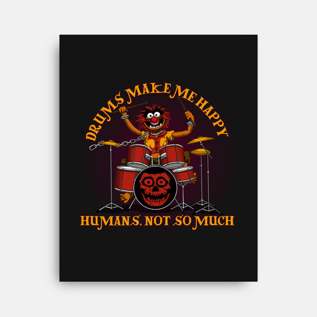 Drums Make Me Happy-None-Stretched-Canvas-rmatix