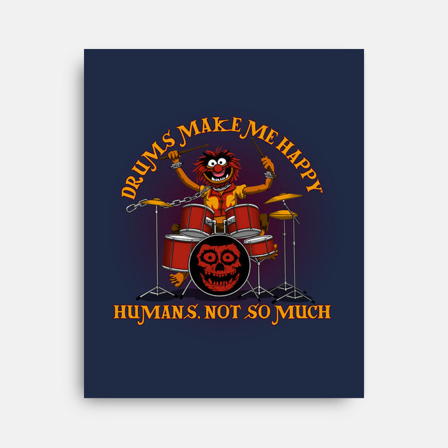 Drums Make Me Happy-None-Stretched-Canvas-rmatix