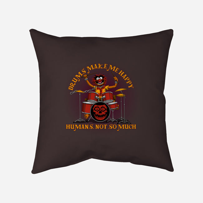 Drums Make Me Happy-None-Removable Cover-Throw Pillow-rmatix